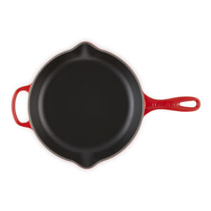 Le Creuset Signature Cerise Cast Iron Skillet with Metal Handle 26cm